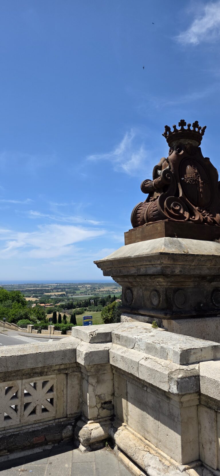Vista dall'alto sul Mar Tirreno